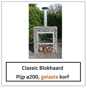 GC Classic Doorkijkhaard Gelaste Korf 200 L x 130 H x 50 D cm  A. van Elk BV